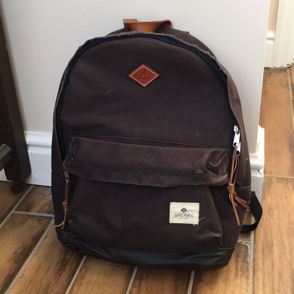 Sperry Backpack Black and leather